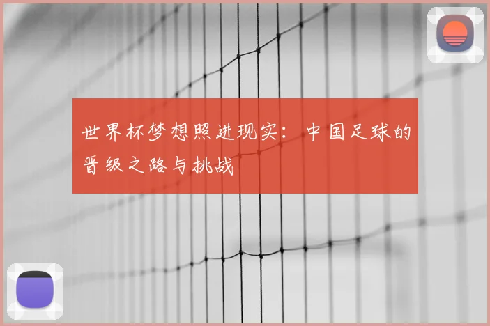 世界杯梦想照进现实：中国足球的晋级之路与挑战